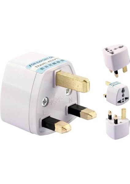 Amerikan, Ingiltere,, Hong Kong, Irlanda, Kıbrıs Seyahat Fişi Adaptörü Tip G Plug Adapter Üniversal 3 Pinli Ingiliz Fiş Tersi 1 Adet ES5150