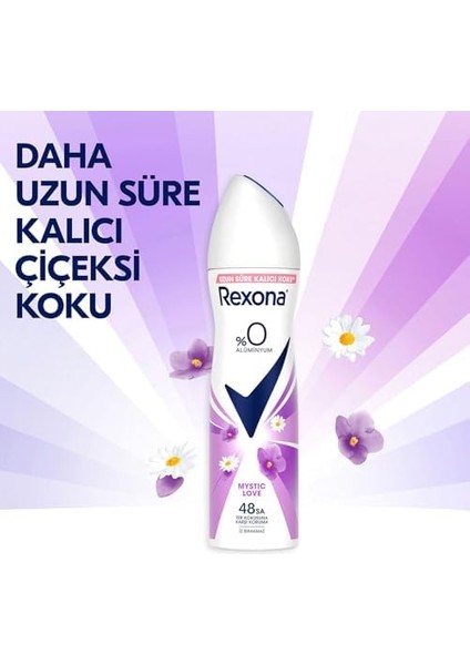 Rexona Kadın Sprey Deodorant Mystic Love%0 Alüminyum 150 ml modelleri