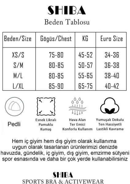 Kadın Pamuklu Siyah Kalın Askılı Crop Pedli Spor Sütyeni Yarım Atlet Büstiyer