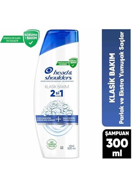 Head & Shoulders Klasik Bakım 2'si 1 Arada Kepeğe Karşı Etkili Şampuan 300ML fiyatları