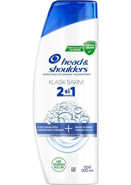 Head & Shoulders Klasik Bakım 2'si 1 Arada Kepeğe Karşı Etkili Şampuan 300ML modelleri