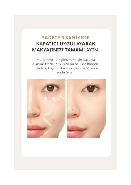 Mıssha Ince Dokulu Pürüzsüz Görünüm Sağlayan Concealer Stay Tip Concealer High Cover 21P(FAIR)