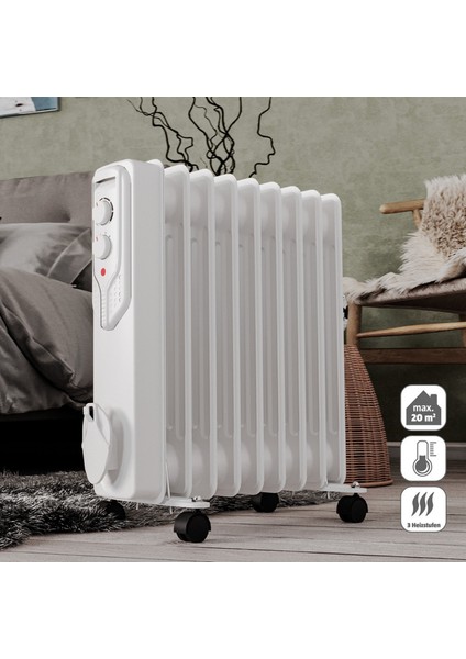 Voltomat 2000W 9 Dilim Yağlı Radyatör Beyaz