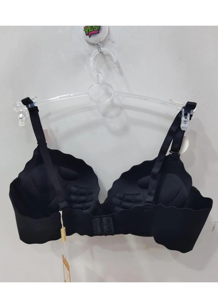 Kadın Push Up Lazer Kesim El Destekli Siyah Sütyen fiyatları