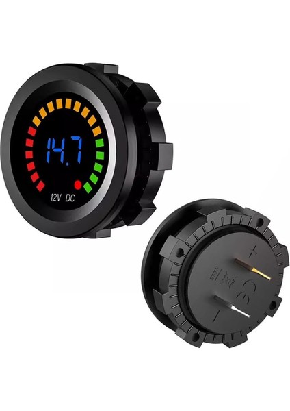 IC-230E 6-18 Volt Voltmetre Pano Tipi Akü Göstergeli 28 mm