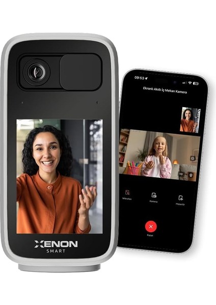 Smart Ekranlı Akıllı Iç Mekan Güvenlik Kamerası Wi-Fi 4mp 2k Qhd Görüntü Hareket Algılama 355° 10M Gece Görüş Çift Yönlü Görüntülü Sesli Iletişim Bulut/yerel Depolama (256GB) X7208