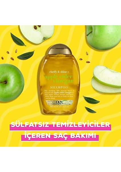 Ogx Işıltı Veren Elma Sirkesi Şampuan Yağlı Saçlar Için 385 ml modelleri