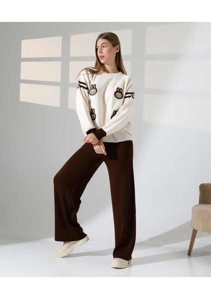 Sevimli Desenli Oversize Triko Takım fiyatları