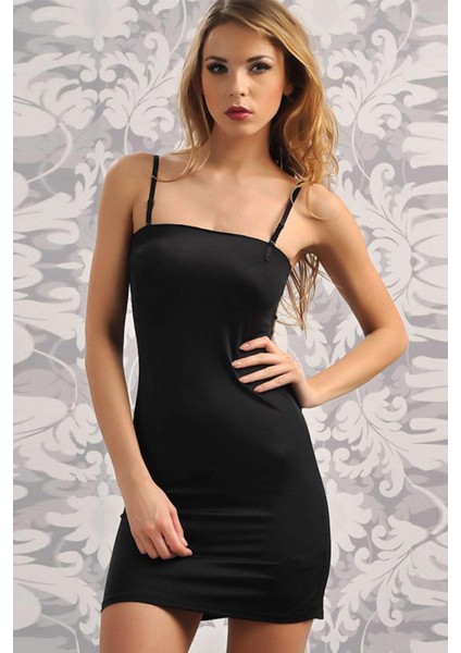 Mikropolyamid Kumaşlı Askıları Çıkabilen Straplez Kısa Elbise Altı Kombinezon modelleri