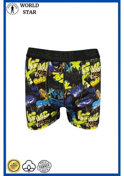 Likralı Pamuklu Renkli Erkek Boxer