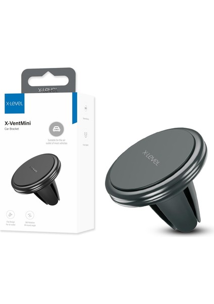 X-Ventmini Manyetik Özellikli Klipsli Araç Içi Telefon Tutucu