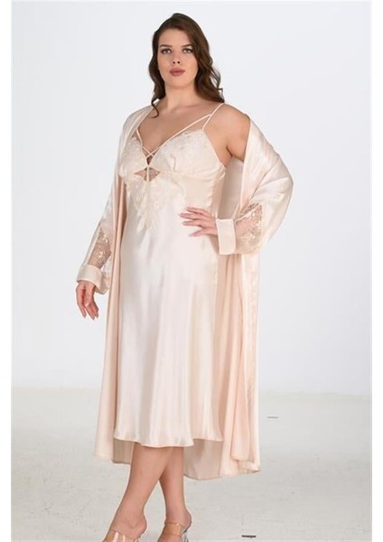 2li Fildişi Sabahlık Takımı Bigsize 6222 fiyatları