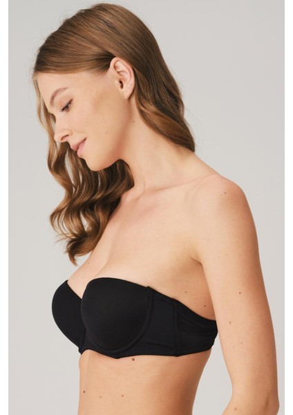 Balenli Destekli Dolgulu Askısız Straplez Günlük Klasik T-Shirt Sütyeni indirimleri