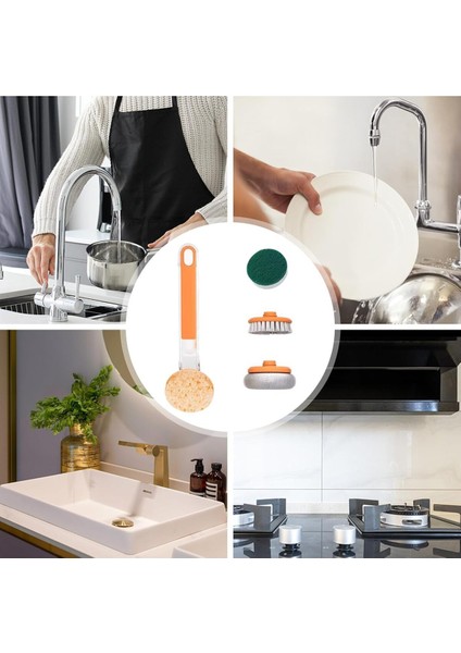 Mutfak Bulaşık Temizlik Seti - Bulaşık Süngeri , Tel , Fırça ve Kazıyıcı Bir Arada indirimleri