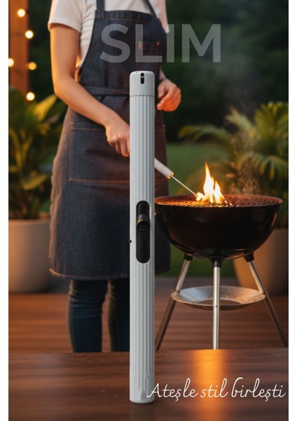Slim Çakmak - Barbekü, Pipo ve Mutfak Kullanımı Için 21 cm Uzunlukta Gazlı Mangal Çakmağı 722263