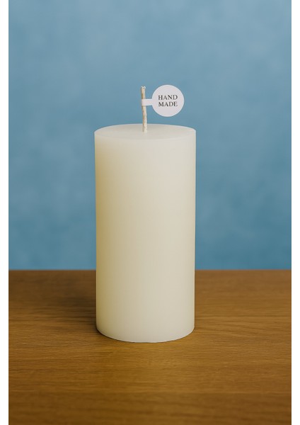 Home Luma Beyaz Silindir Mum