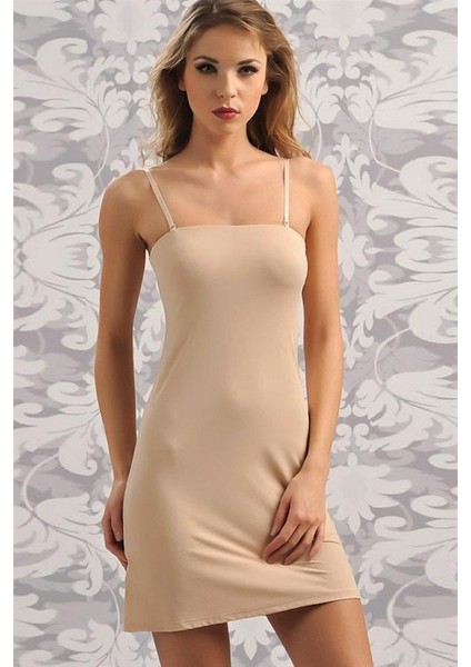 Mikropolyamid Kumaşlı Askıları Çıkabilen Straplez Kısa Elbise Altı Kombinezon modelleri
