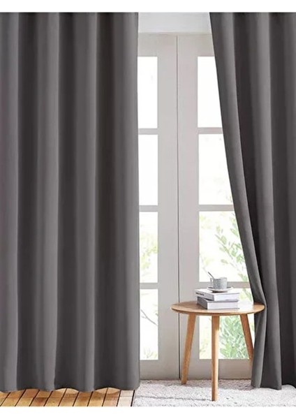 Füme Kornişli Blackout Karartma Saten Perde Enxboy fiyatları