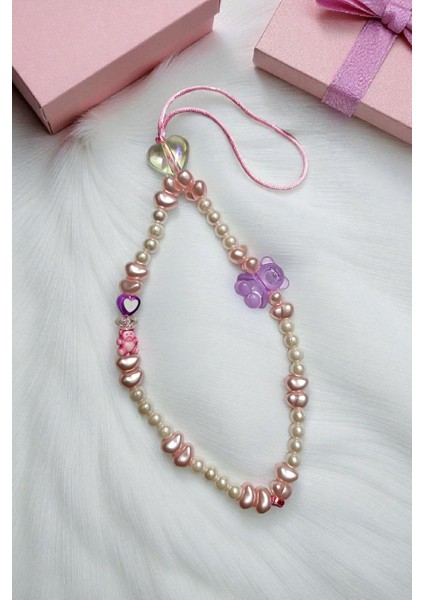 Mor Ayıcık ve Inci Boncuklu Telefon ı fiyatları