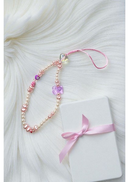 Mor Ayıcık ve Inci Boncuklu Telefon ı