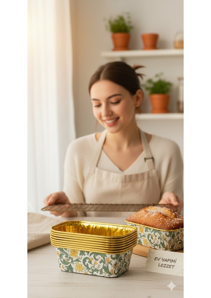 Bohem Dikdörtgen Kek Kalıbı , Alüminyum Cupcake Muffin Kalıbı 20'li Paket 722259 fiyatları