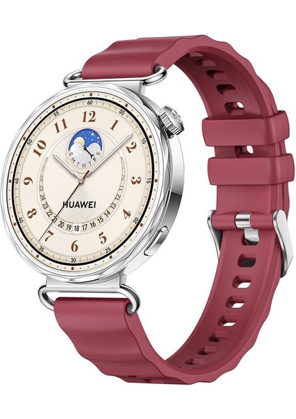 Huawei Watch Gt 6 41MM Uyumlu Dalga Desenli Silikon Kordon 18MM Lansman Kayış