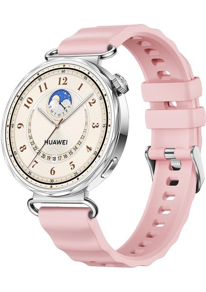 Huawei Watch Gt 6 41MM Uyumlu Dalga Desenli Silikon Kordon 18MM Lansman Kayış