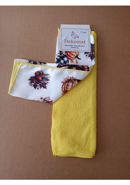 Microfiber Temizlik Bezi 40X50 2 Adet(Bir Adet Baskılı Bir Adet Naturel) fiyatları