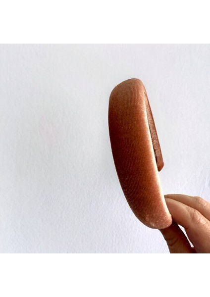 Kadife Tarçın Renk Az Bombeli Saç Tacı