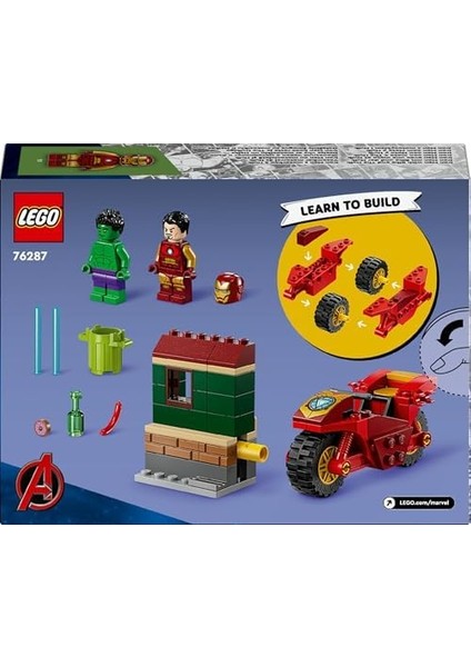| Motosikletli Iron Man ve Hulk 76287-4 Yaş ve Üzeri Süper Kahraman Sevenler Için Avengers Minifigürleri Içeren Yaratıcı Oyuncak Yapım Seti (68 Parça) fiyatları
