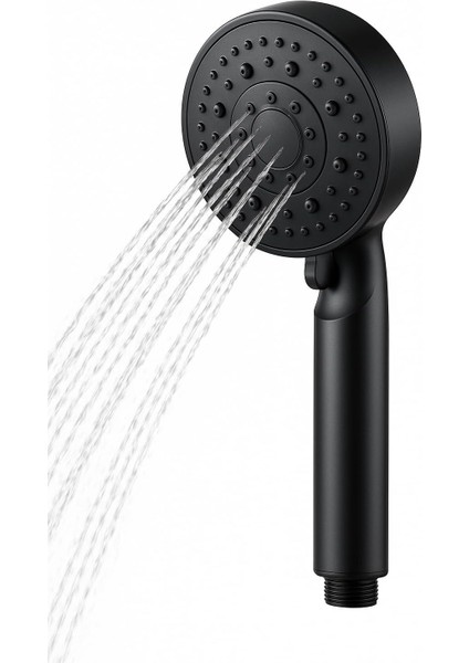 Store Siyah Duş Başlığı – Yüksek Basınçlı, Su Tasarruflu, Montaj, Kireç Önleyici, Aksesuarı