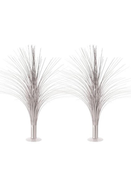 2 Parça Plastik Metalik Gümüş Sprey Yeni Yıl Dekorasyonları, Ödüller Gece Sofra Takımı, Doğum Günü Partisi Malzemeleri, 48,26 cm