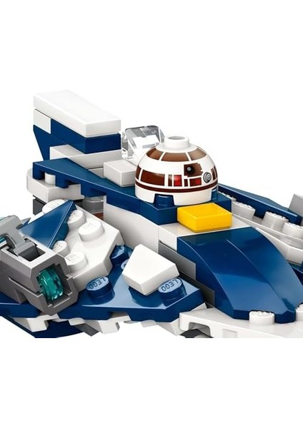 : Klon Savaşları Plo Koon'un Jedi Starfighter Mikro Savaşçısı 75400-6 Yaş ve Üzeri Çocuklar Için Minifigür Kokpiti ve 2 Mermi Atıcı Içeren Yaratıcı Oyuncak Yapım Seti (89 Parça) modelleri