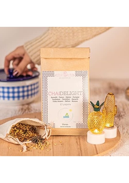 Haven Herbs & Blends Chaıdelight 50 gr | Masala Chai | Chai Tea Latte | Baharatlı Bitki Çayı |