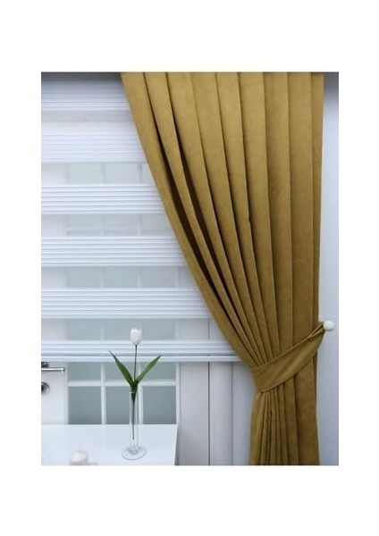 Depo Taç Yağ Yeşili Düz Renk 1/3 Sık Pileli Fon Sık Pile Tek Kanat EVD-YAGYESILI001, Yağ Yeşili, 80 x 270 fiyatları