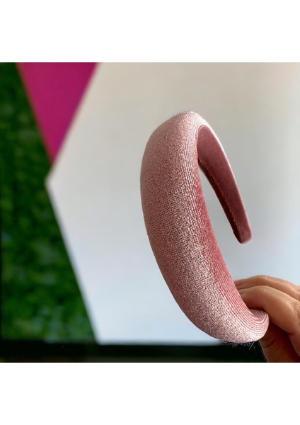 Az Bombeli Kadife Gri, Pembe ve Mavi Renk Üçlü Saç Tacı, Saç Tokası modelleri