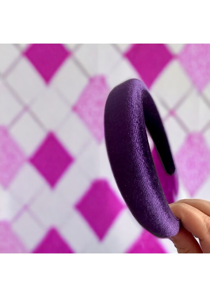 Az Bombeli Kadife Gri, Pembe ve Mavi Renk Üçlü Saç Tacı, Saç Tokası fırsatları