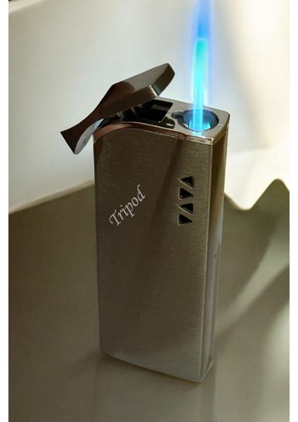 Metal Tek Pürmüz Isme Özel Puro Çakmağı