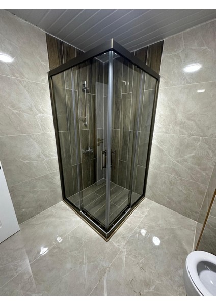 Duşakabin Porto Serisi N-053 Siyah 2 Sabit2 Kayar