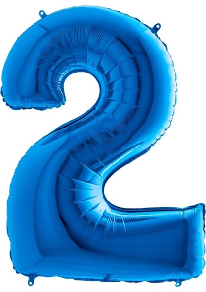 Koyu Mavi Renk Rakam Folyo Balon 100 cm
