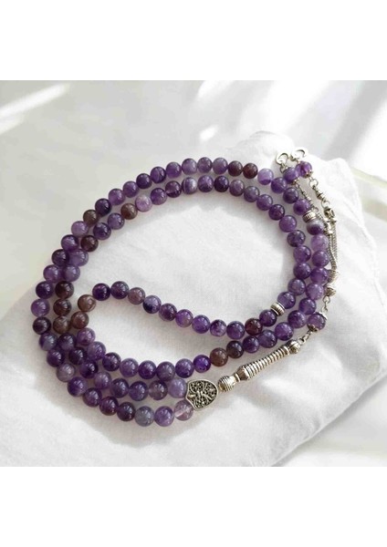 Ametist Namaz Tesbihi Zikir Tesbihi 99 Luk Tesbih Doğal Taş Tesbih