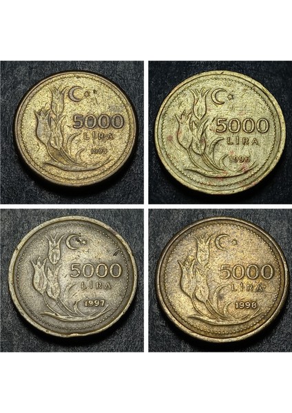 3996368F4165F4C789 1995 / 1996 / 1997 /1998 Çt 5000LIRA Eski Madeni Para modelleri