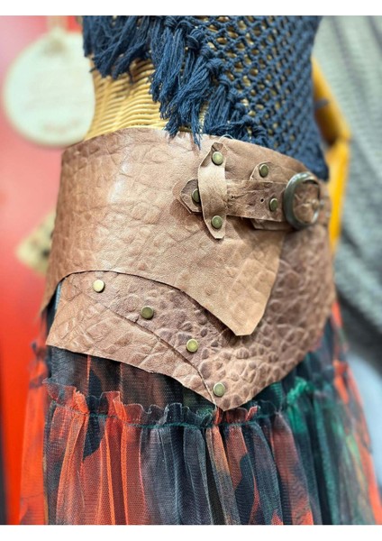 Seraphina Deri Kemer | Dokulu Hakiki Deri El Yapımı Bohem Bel Kemer indirimleri