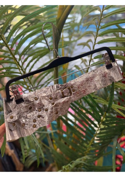 Amara Deri Kemer | Metal Stud Detaylı El Yapımı Bohem Tasarım