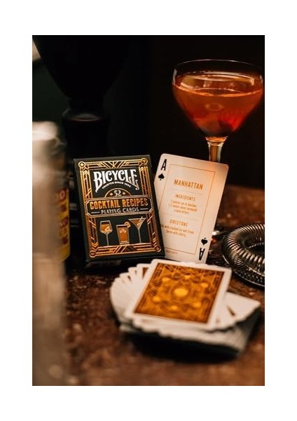 Kokteyl Oyun Kartları, Eski Moda, Margarita, Moskova Katırı, Daiquiri ve Mojito Kokteyl Tarifleri, 1 Güverte Içeren 52 Kokteyl Tarifi Içerir modelleri
