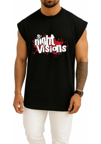 Oversize Night Visions Film Festival Göğüs ve Sırt Tasarımlı Atlet