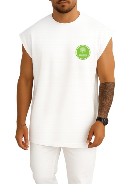 Oversize Environmentally Friendly Natural Environment Cep ve Sırt Tasarımlı Atlet