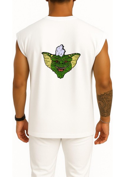 Oversize Stripe Gizmo Lapel Pin Mogwai Gremlin Cep ve Sırt Tasarımlı Atlet fiyatları