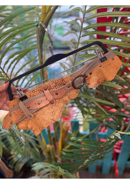 Bronwyn Deri Kemer | Doğal Ton El Yapımı Bohem Tasarım