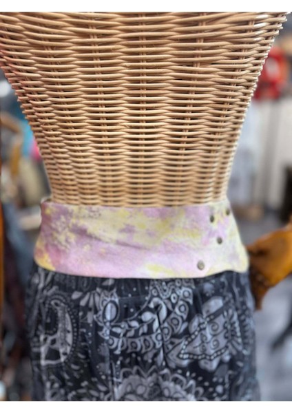 Deimos Deri Kemer | Pastel Efektli Hakiki Deri El Yapımı Bohem Bel Kemer